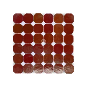 Zellige Tile Octagonal 30x30cm – Amaranth