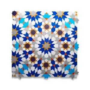 Zellige Tile Ankboutia Brown & Cyan