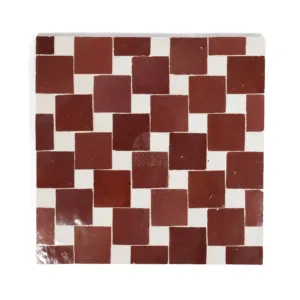 Zellige Tile Custom – Amaranth Off White 2