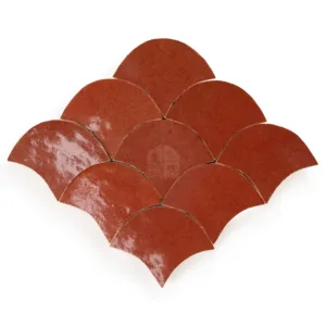 Zellige Tile Fishscale 23x30cm – Amaranth