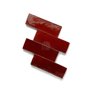 Zellige Tile Rectangle 15x5cm – Amaranth