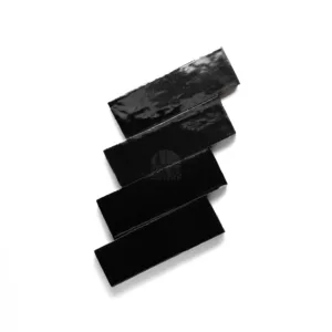 Zellige Tile Rectangle 15x5cm – Black