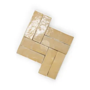 Zellige Tile Rectangle 15x5cm – Brown Sugar
