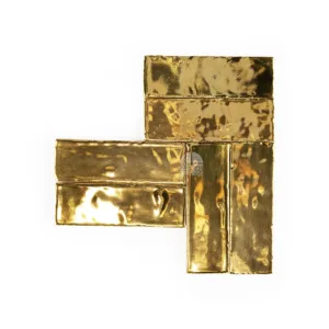 Zellige Tile Rectangle 15x5cm – Gold