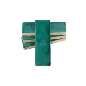 Zellige Tile Rectangle 15x5cm – Pine Green