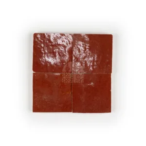 Zellige Tile Square 10x10cm – Burgundy