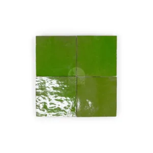 Zellige Tile Square 10x10cm – Grape Leaves