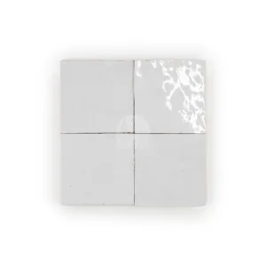 Zellige Tile Square 10x10cm – White