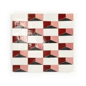 Zellige Tile Abstruct – Teracorner Amaranth offwhite