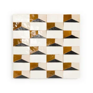 Zellige Tile Abstruct – Teracorner bronze offwhite