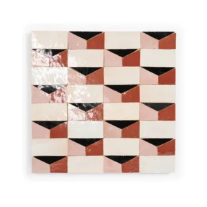 Zellige Tile Abstruct – Teracorner Soft peach  offwhite