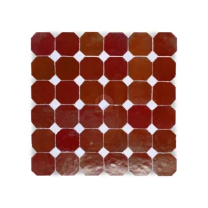 Zellige Tile Octagonal 30x30cm – Amaranth