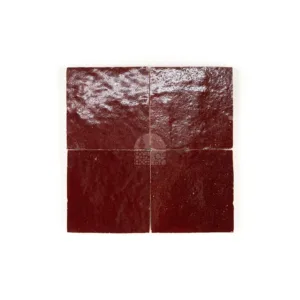 Zellige Tile Square 10x10cm – Maroon