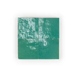 Zellige Tile Square 10x10cm – Pine Green