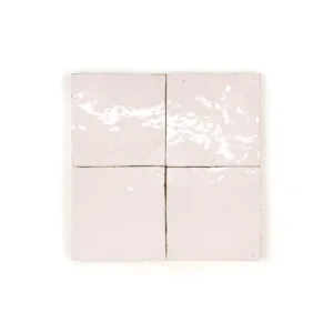 Zellige Tile Square 10x10cm – Soft Peach