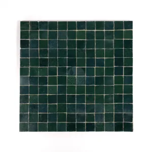 Zellige Tile Square 2.5x2.5cm – Green