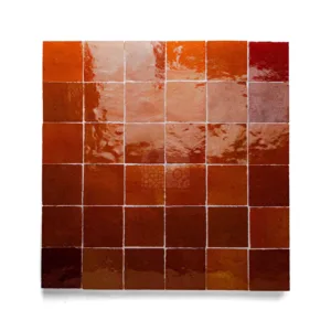 Zellige Tile Square 5x5cm – Burgundy