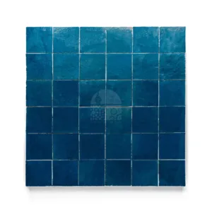 Zellige Tile Square 5x5cm – Blue Cyan