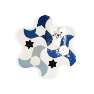 Zellige Tile Tatawi – Blue & White